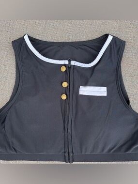 Demon Slayer (KiMetsu no Yaiba)Anime Swimsuit Top, Juniors sz L (Asian size)